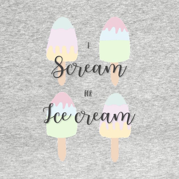 Cool Summer Print With Ice Cream Illustration And Typography by MovingParallels